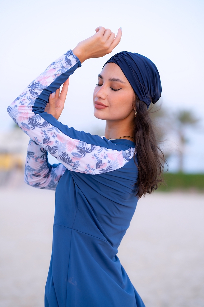 Swim Turban- Navy Blue