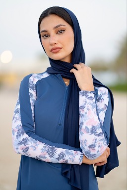 Swim Scarf- Navy Blue